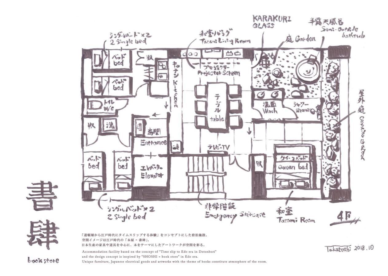 Konjaku-So Dotonbori Garden Spa Stay أوساكا المظهر الخارجي الصورة
